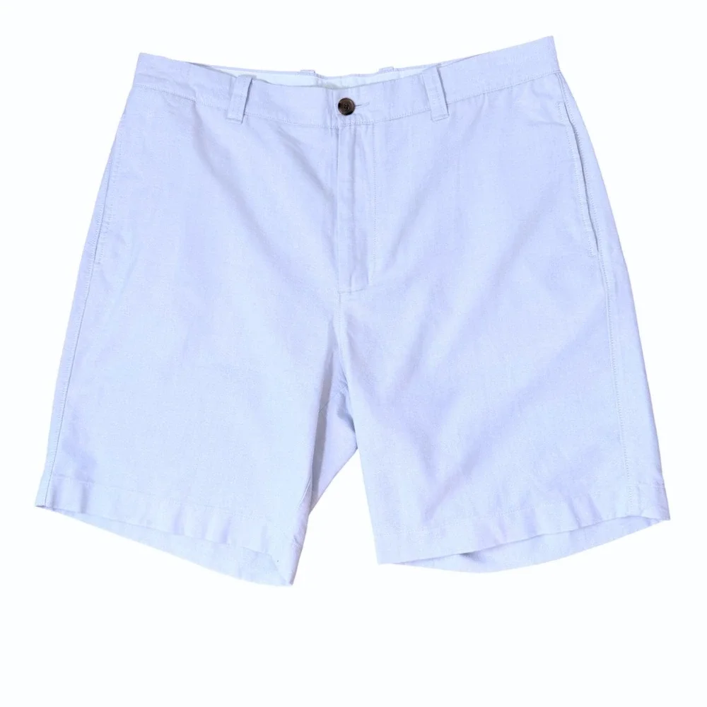 J. Crew Coastal Preppy Cotton Blue Chino‎ Shorts (35) Soft Lightweight Nautical